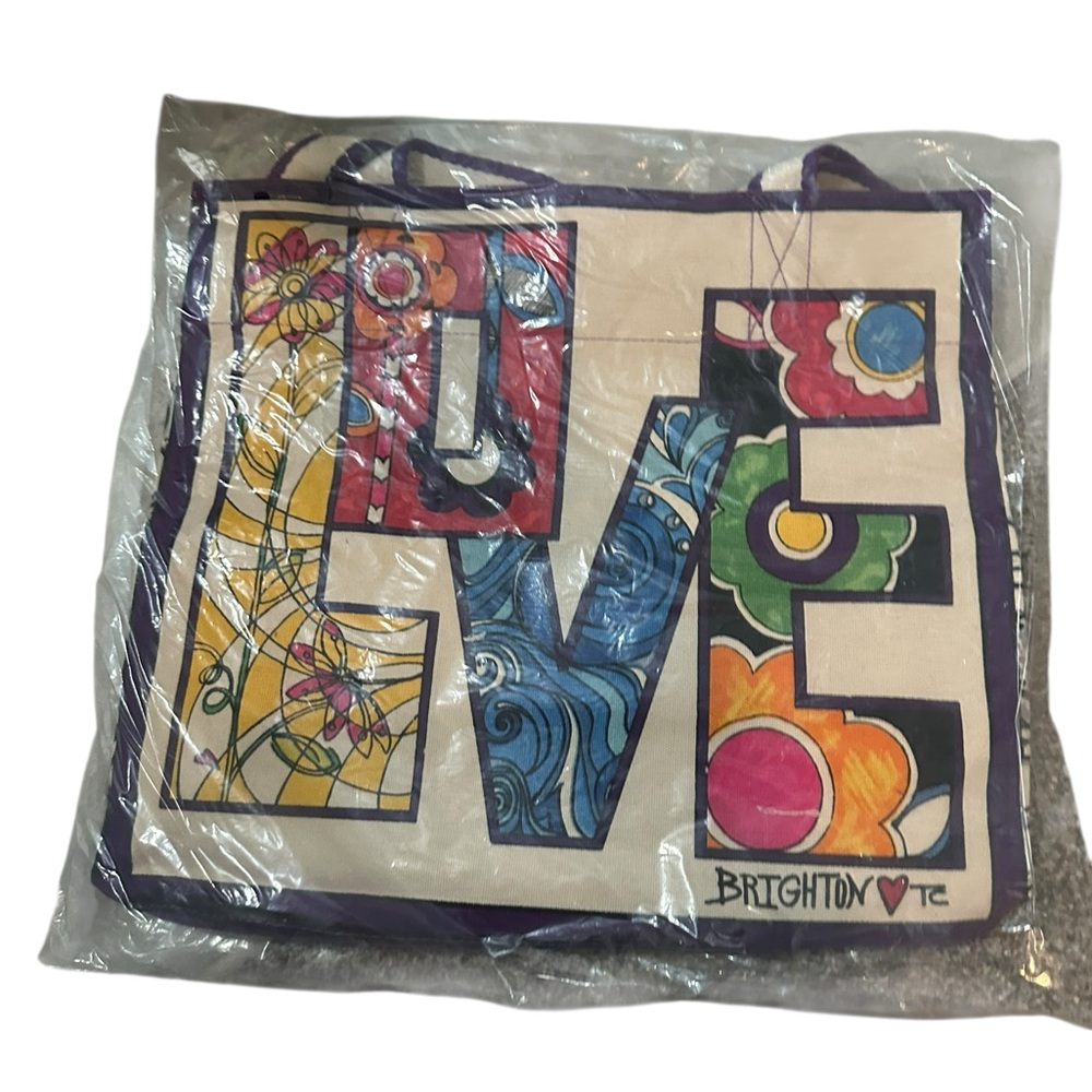 Brighton Colorful LOVE Tote Bag NWT